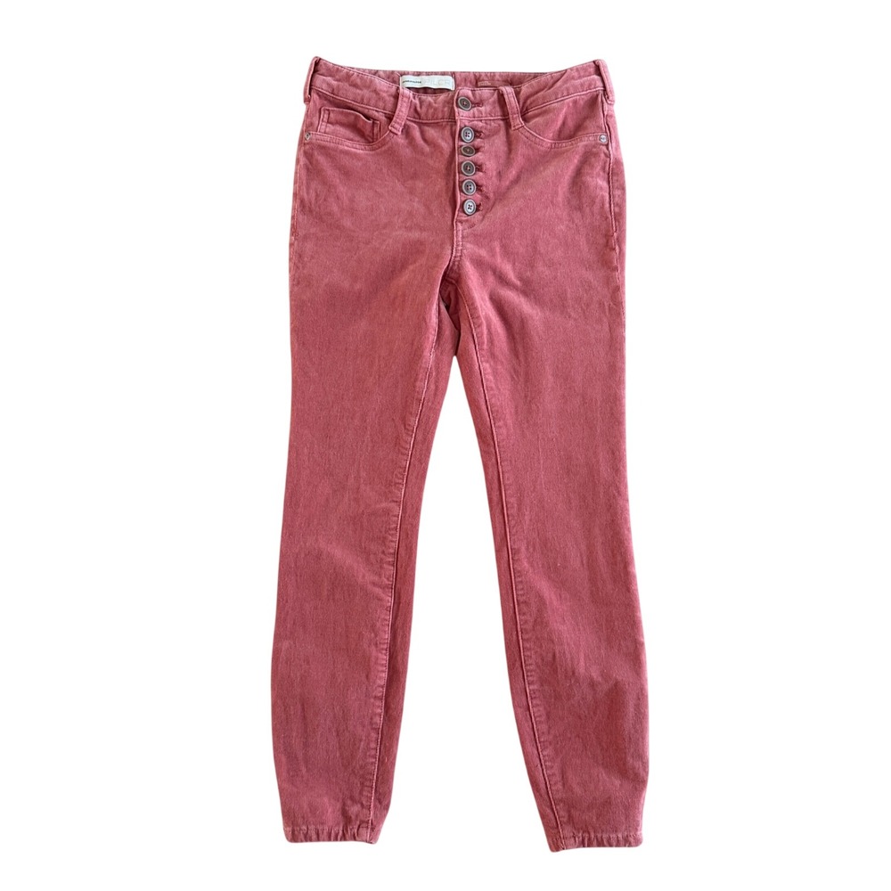Anthropologie Pilcro High Rise Corduroy Pants in Rose Pink (Size 27)